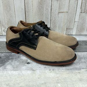 NEW Florsheim Black and Tan Saddle Dress Shoes